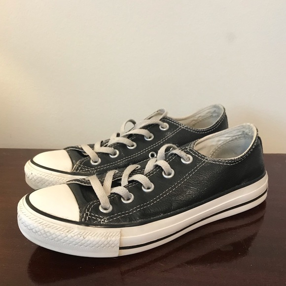 black leather converse womens size 6